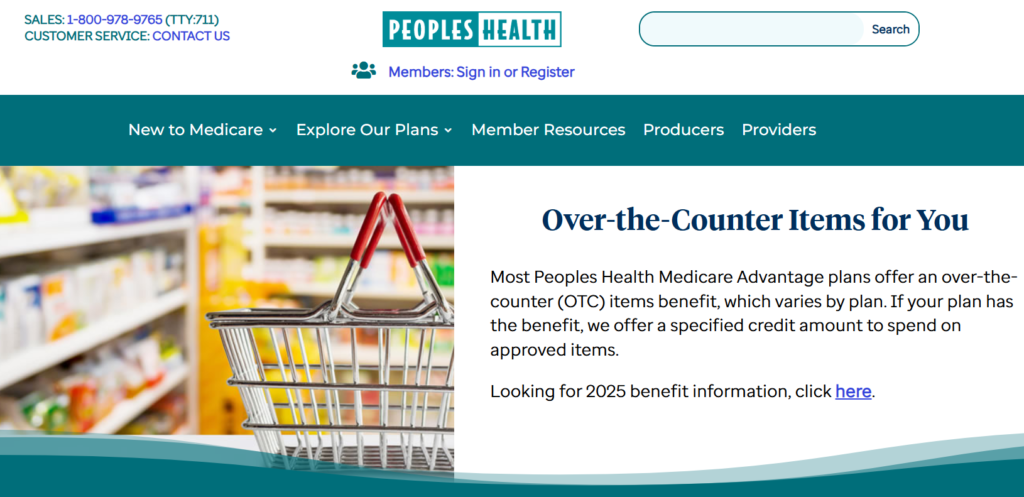 Peoples Health OTC Login